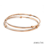 Load image into Gallery viewer, Platinum Rose Gold Bangle for Women JL PTB 1246
