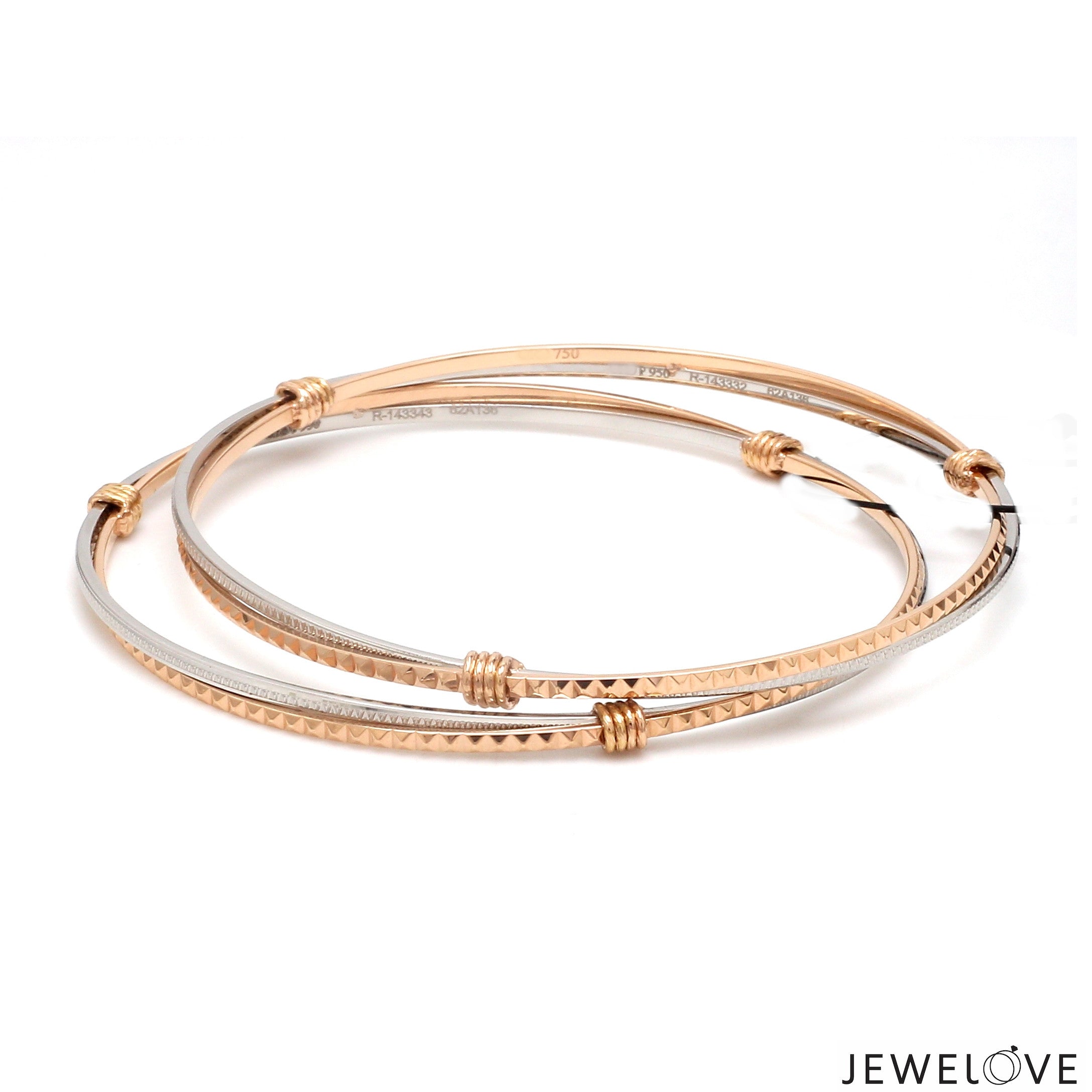Platinum Rose Gold Bangle for Women JL PTB 1246