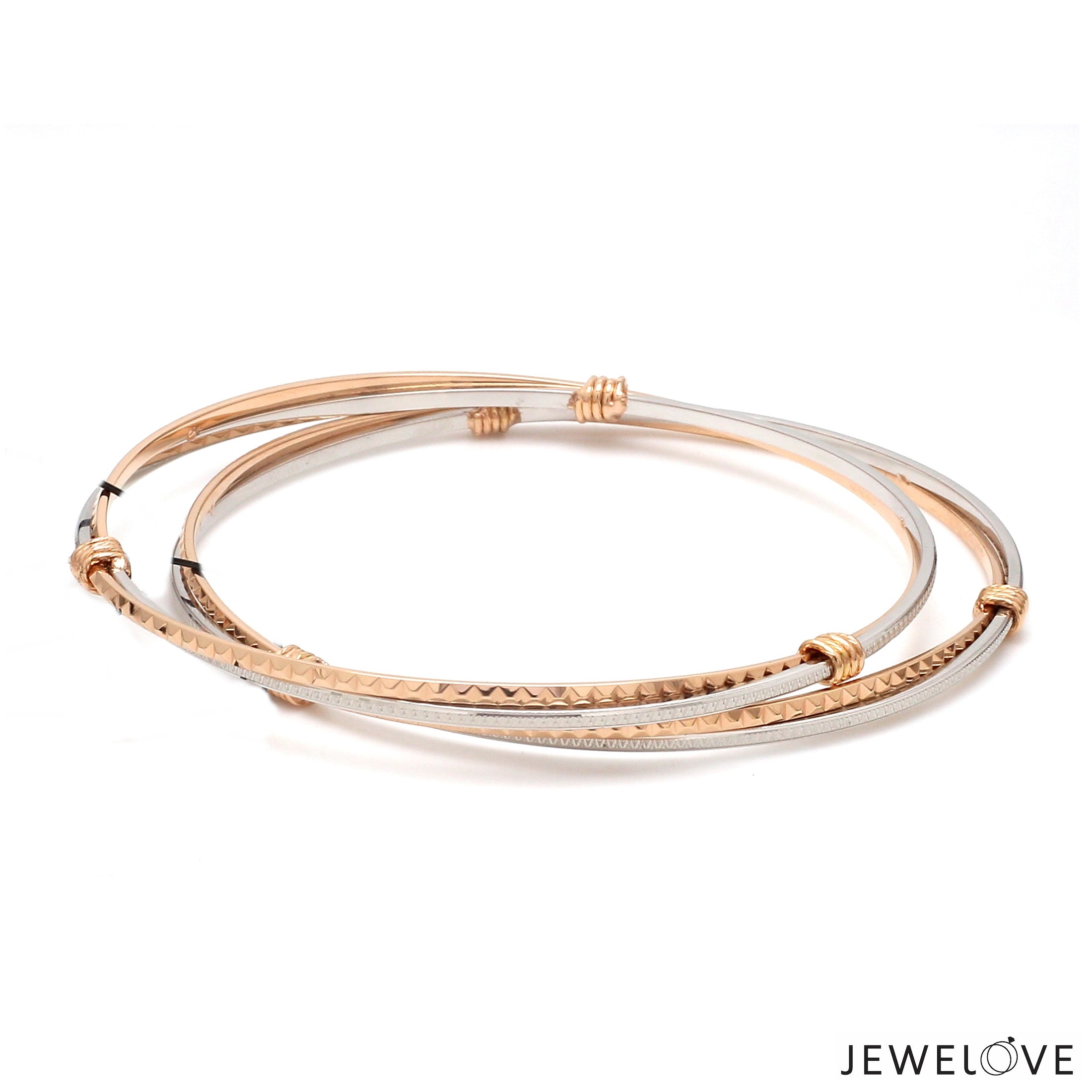Platinum Rose Gold Bangle for Women JL PTB 1246