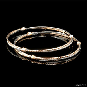 Platinum Rose Gold Bangle for Women JL PTB 1246