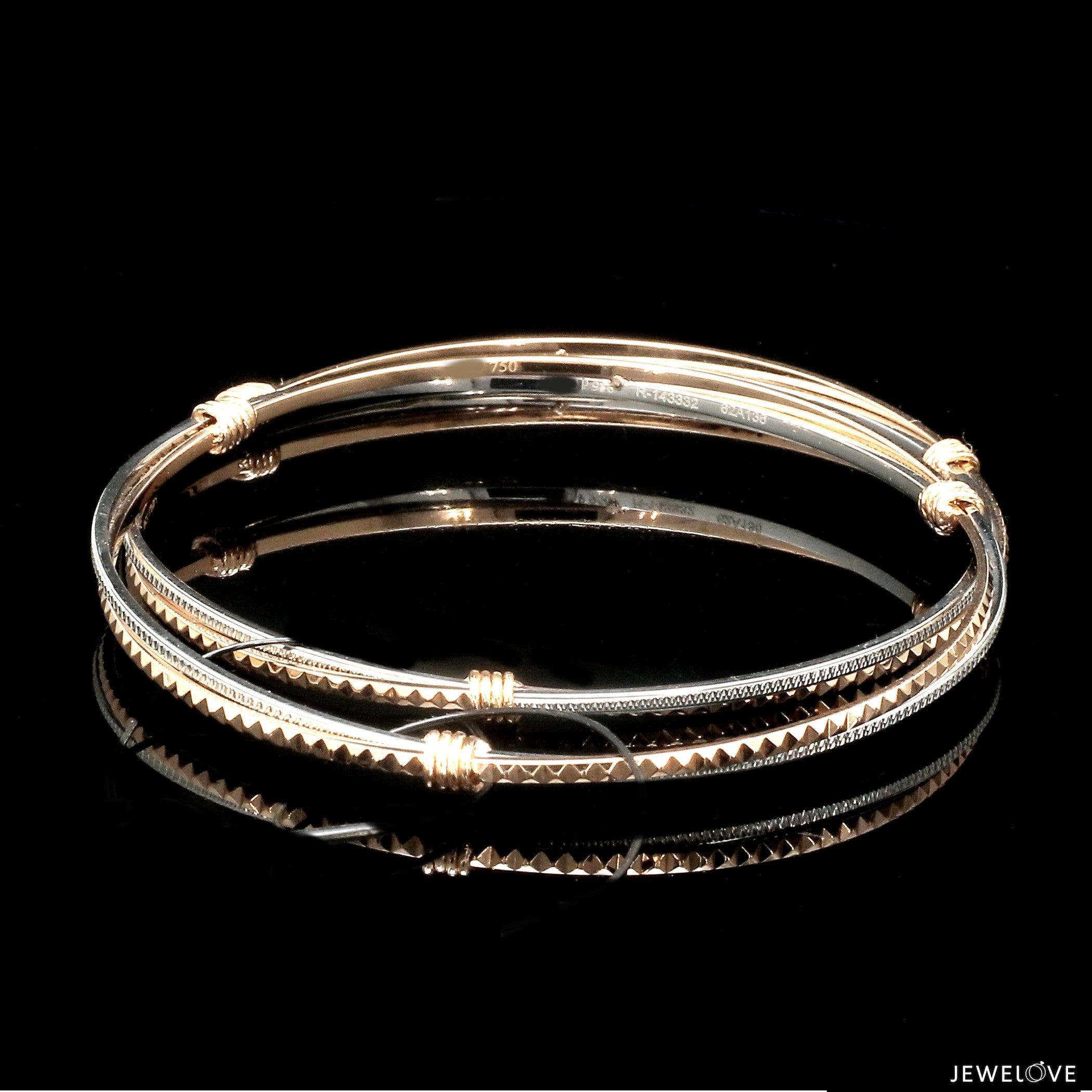 Platinum Rose Gold Bangle for Women JL PTB 1246