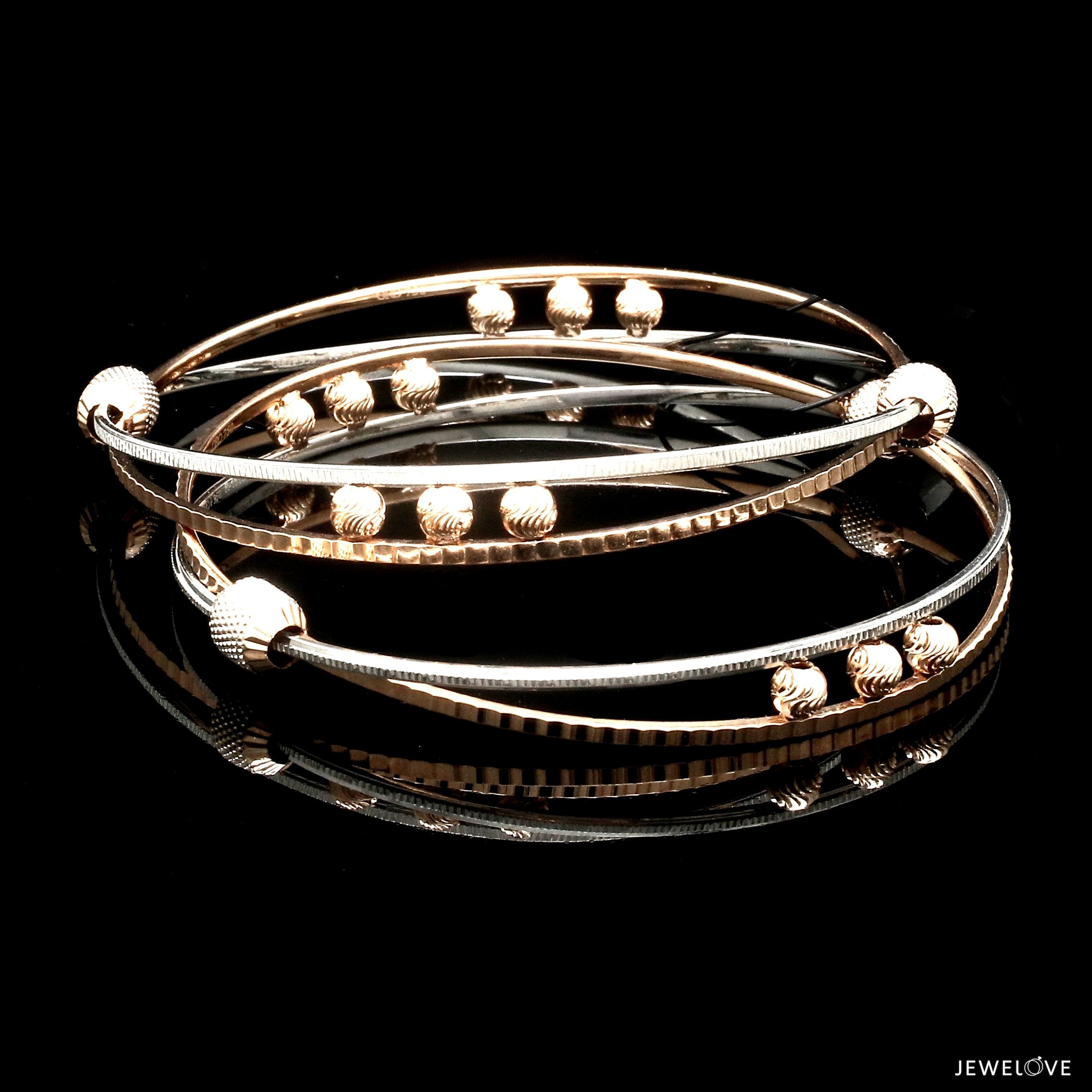 Platinum Rose Gold Bangle for Women JL PTB 1247