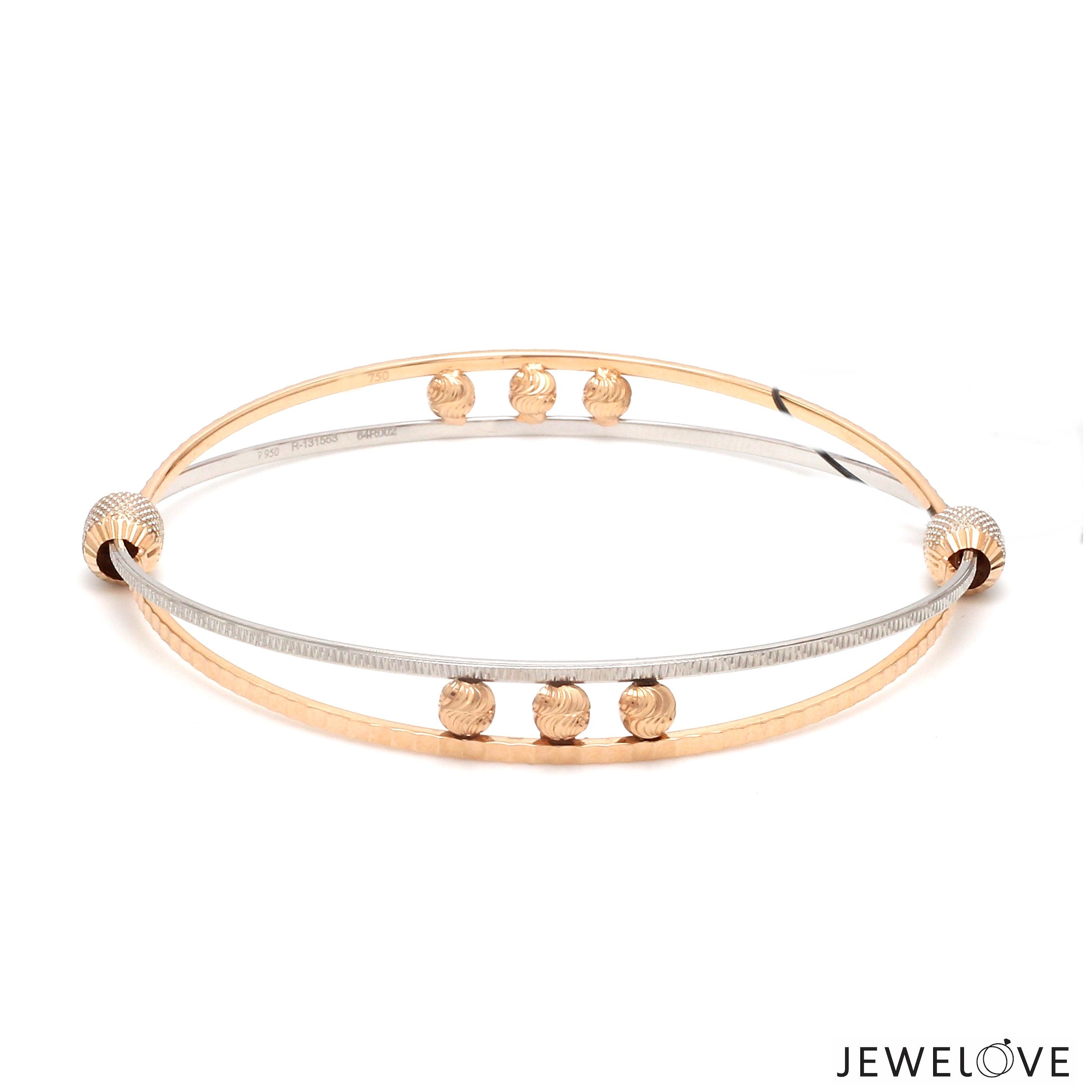 Platinum Rose Gold Bangle for Women JL PTB 1247