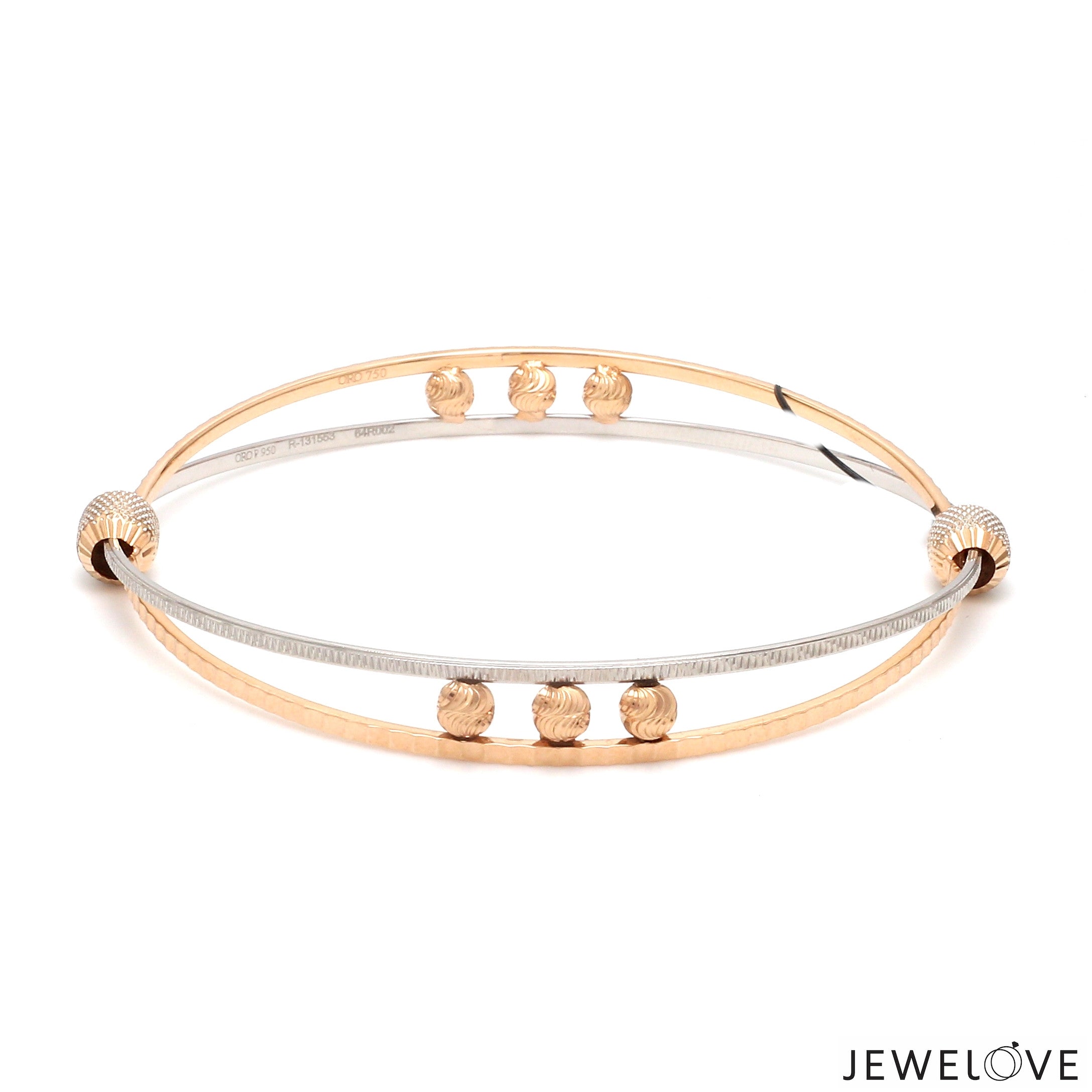 Platinum Rose Gold Bangle for Women JL PTB 1247