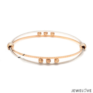 Platinum Rose Gold Bangle for Women JL PTB 1247
