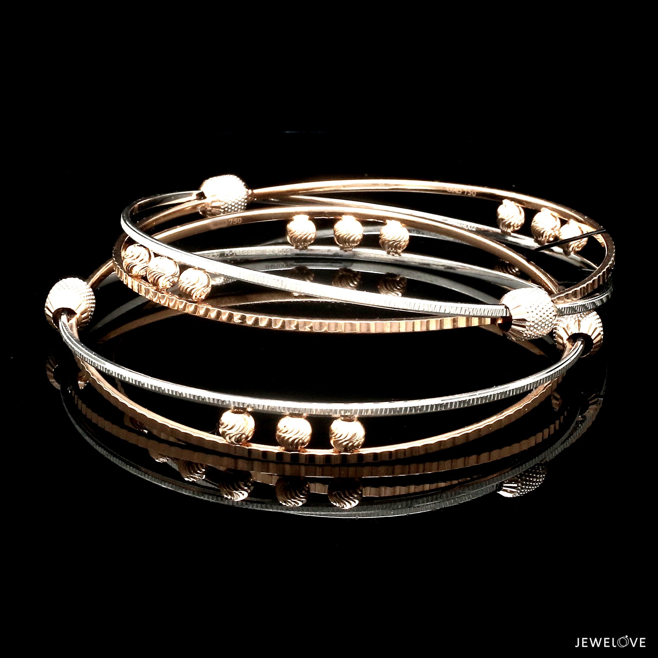 Platinum Rose Gold Bangle for Women JL PTB 1247
