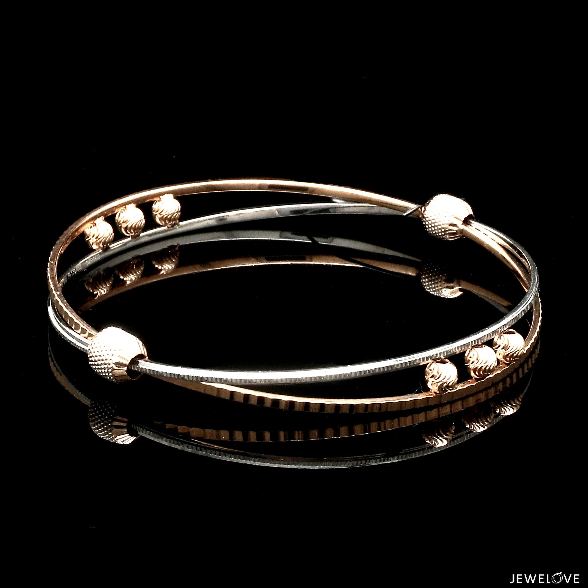 Platinum Rose Gold Bangle for Women JL PTB 1247