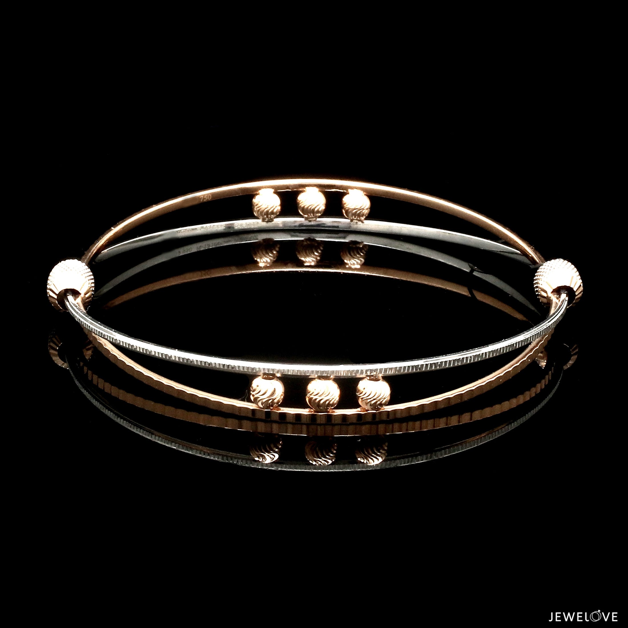 Platinum Rose Gold Bangle for Women JL PTB 1247