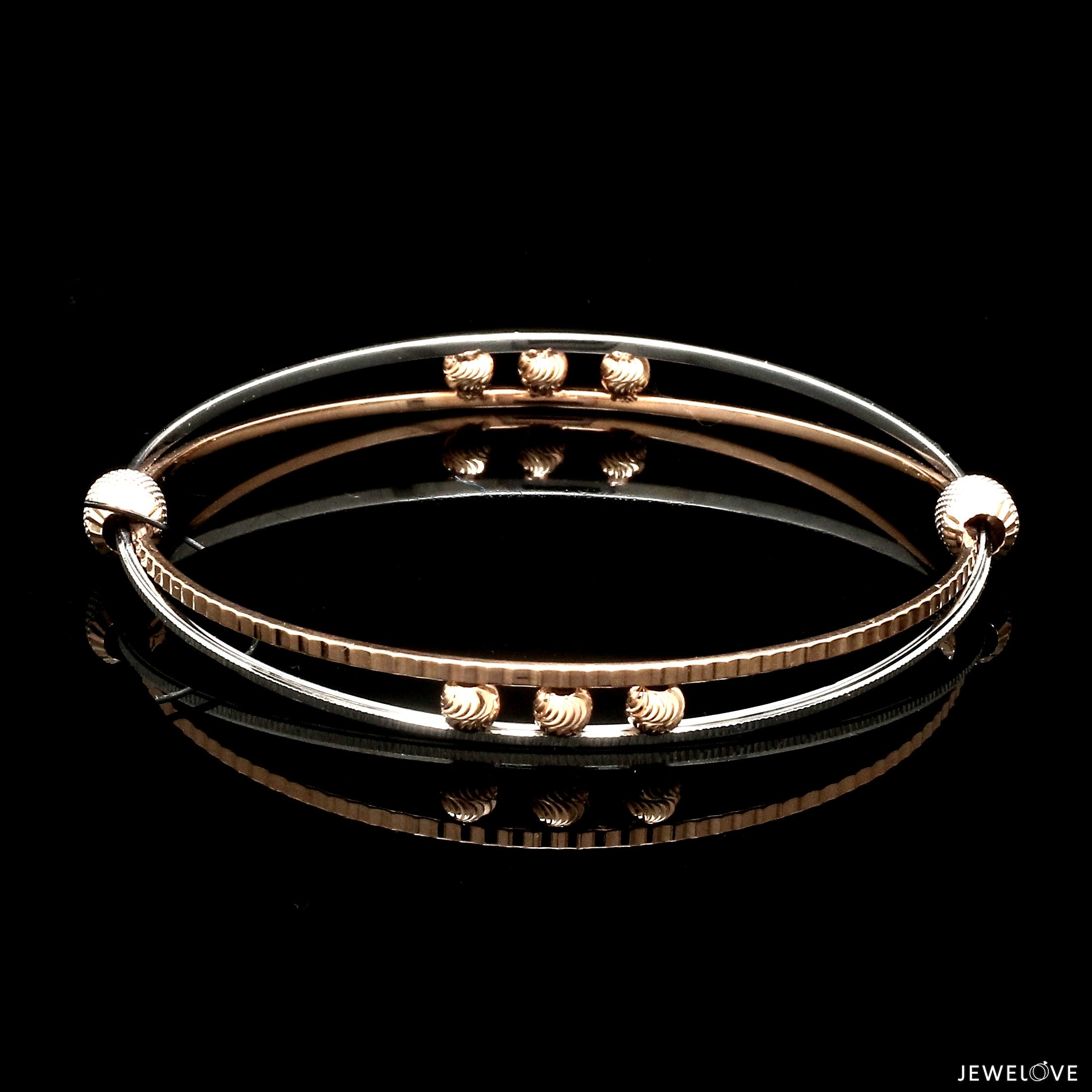 Platinum Rose Gold Bangle for Women JL PTB 1247