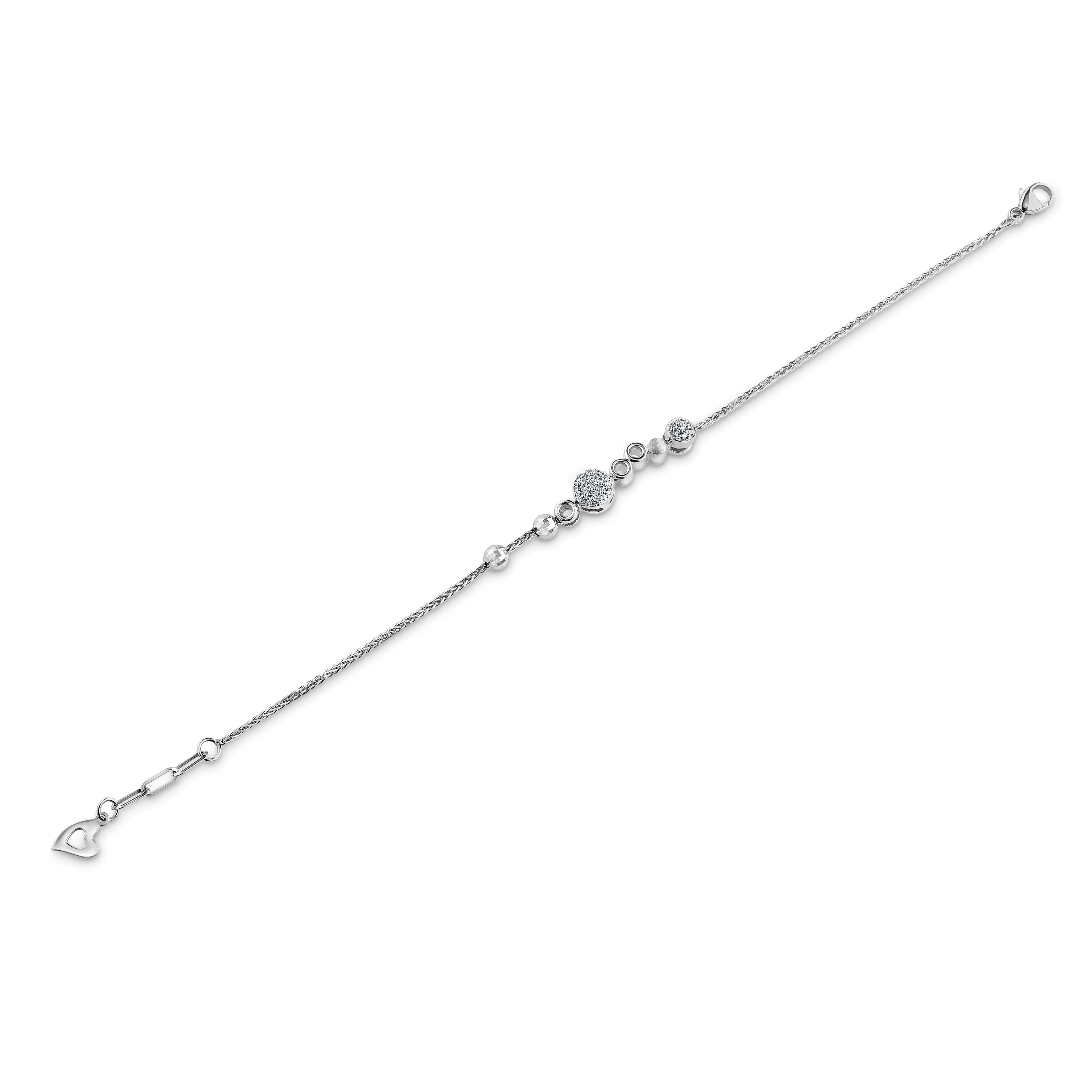 Evara Platinum Diamond Bracelet for Women JL PTB 1265   Jewelove.US
