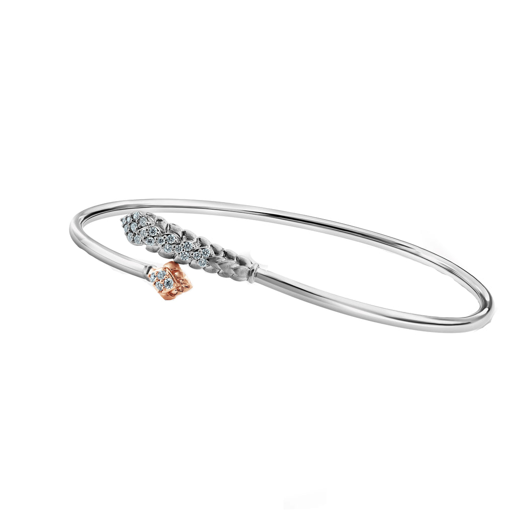 Evara Platinum Rose Gold Diamond Bracelet for Women JL PTB 1268   Jewelove.US