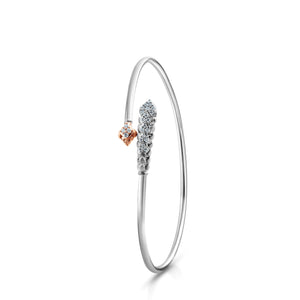 Evara Platinum Rose Gold Diamond Bracelet for Women JL PTB 1268   Jewelove.US