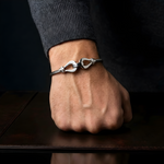 Load image into Gallery viewer, 13mm Plain Platinum Bracelet for Men JL PTB 1342-A
