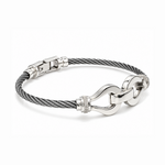 Load image into Gallery viewer, 13mm Plain Platinum Bracelet for Men JL PTB 1342-A

