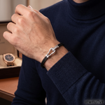 Load image into Gallery viewer, Platinum Diamonds Bracelet for Men JL PTB 1355
