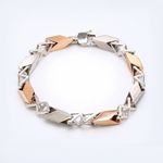 Load image into Gallery viewer, Men of Platinum | 7.75mm Platinum Rose Gold Bracelet for Men JL PTB 1358

