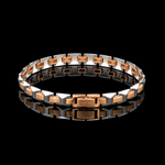 Load image into Gallery viewer, 7mm Platinum Rose Gold Bracelet for Men JL PTB 1363
