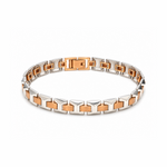 Load image into Gallery viewer, 7mm Platinum Rose Gold Bracelet for Men JL PTB 1363
