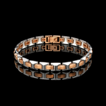 Load image into Gallery viewer, 7mm Platinum Rose Gold Bracelet for Men JL PTB 1363
