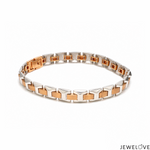 Load image into Gallery viewer, 7mm Platinum Rose Gold Bracelet for Men JL PTB 1363
