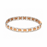 Load image into Gallery viewer, 7mm Platinum Rose Gold Bracelet for Men JL PTB 1363
