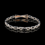 Load image into Gallery viewer, Platinum Rose Gold Bracelet for Men JL PTB 1364

