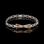 Load image into Gallery viewer, Platinum Rose Gold Bracelet for Men JL PTB 1364

