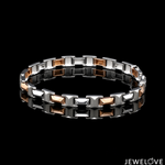 Load image into Gallery viewer, Men of Platinum | 6mm Platinum Rose Gold Bracelet for Men JL PTB 1365
