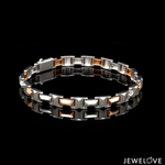 Load image into Gallery viewer, Men of Platinum | 6mm Platinum Rose Gold Bracelet for Men JL PTB 1365
