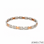 Load image into Gallery viewer, Men of Platinum | 6mm Platinum Rose Gold Bracelet for Men JL PTB 1365
