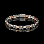 Load image into Gallery viewer, Men of Platinum | 6mm Platinum Rose Gold Bracelet for Men JL PTB 1365
