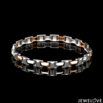 Load image into Gallery viewer, Men of Platinum | 6mm Platinum Rose Gold Bracelet for Men JL PTB 1365
