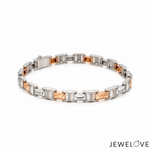 Load image into Gallery viewer, Men of Platinum | 6mm Platinum Rose Gold Bracelet for Men JL PTB 1365
