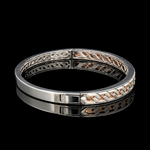 Load image into Gallery viewer, 6.75mm Platinum Rose Gold Bracelet for Men JL PTB 1380
