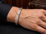 Load image into Gallery viewer, 6.75mm Platinum Rose Gold Bracelet for Men JL PTB 1380
