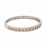 Load image into Gallery viewer, 6.75mm Platinum Rose Gold Bracelet for Men JL PTB 1380
