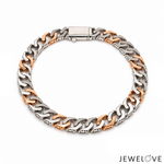 Load image into Gallery viewer, Men of Platinum | 6.75mm Platinum Rose Gold Cuban Bracelet for Men JL PTB 1390
