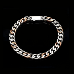 Load image into Gallery viewer, Men of Platinum | 6.75mm Platinum Rose Gold Cuban Bracelet for Men JL PTB 1390
