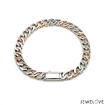 Load image into Gallery viewer, Men of Platinum | 6.75mm Platinum Rose Gold Cuban Bracelet for Men JL PTB 1390

