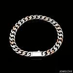 Load image into Gallery viewer, Men of Platinum | 6.75mm Platinum Rose Gold Cuban Bracelet for Men JL PTB 1390
