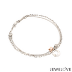 Load image into Gallery viewer, Platinum + 18K Rose Gold Bracelet for Women JL PTB 1392
