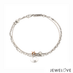 Load image into Gallery viewer, Platinum + 18K Rose Gold Bracelet for Women JL PTB 1392
