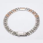 Load image into Gallery viewer, 7.75mm Platinum Rose Gold Bracelet for Men JL PTB 1456
