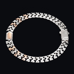 Load image into Gallery viewer, 7.75mm Platinum Rose Gold Bracelet for Men JL PTB 1456
