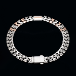 Load image into Gallery viewer, 7.75mm Platinum Rose Gold Bracelet for Men JL PTB 1456
