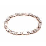 Load image into Gallery viewer, Men of Platinum | 7mm Double Side Platinum Rose Gold Bracelet for Men JL PTB 1460
