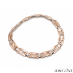 Load image into Gallery viewer, Men of Platinum | 7mm Double Side Platinum Rose Gold Bracelet for Men JL PTB 1460
