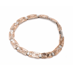 Load image into Gallery viewer, Men of Platinum | 7mm Double Side Platinum Rose Gold Bracelet for Men JL PTB 1460
