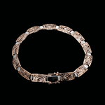 Load image into Gallery viewer, Men of Platinum | 7mm Double Side Platinum Rose Gold Bracelet for Men JL PTB 1460
