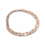 Load image into Gallery viewer, Men of Platinum | 7mm Double Side Platinum Rose Gold Bracelet for Men JL PTB 1460
